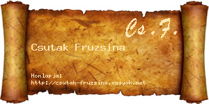 Csutak Fruzsina névjegykártya